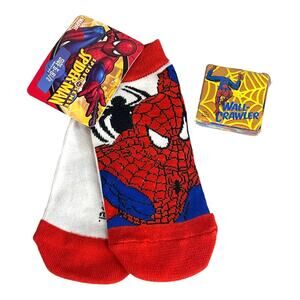 NEW Marvel Spiderman SOCKS & MAGIC TOWEL Boys 6-8.5 Sock + Expandable Washcloth